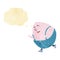 cartoon humpty dumpty egg character with thought bubble