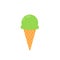 Cartoon ice cream in cone