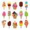 Cartoon icecream set