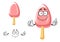 Cartoon icecream stick or ice lolly character