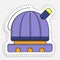 Cartoon icon of doodle Observatory. Station for observing space, stars and planets of solar system. Space exploration. Vector