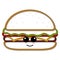 Cartoon icon of a happy burger