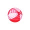 Cartoon icon of inflatable ball for playing on the water. Rubber children toy for summer outdoor games. Beach accessory