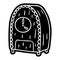 cartoon icon of an old fashioned clock