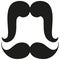 Cartoon icon poster man father dad day mustache moustache silhouette set.