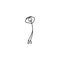 Cartoon icon of sketch stick figure in cute miniature scenes.