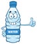 Cartoon Illustation Of A Water Plastic Bottle Mascot Character Giving A Thumb Up