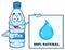 Cartoon Illustation Of A Water Plastic Bottle Mascot Character Holding And Pointing To A Banner With Text