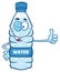 Cartoon Illustation Of A Water Plastic Bottle Mascot Character Winking And Holding A Thumb Up