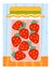 Cartoon illustration for children, colorful poster. Strawberry in jar