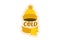 Cartoon Illustration Of Hat With Cold Text Sticker