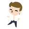 cartoon illustration kawaii 1950 cute boy