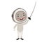 Cartoon Illustration Of A Kid Playing Fencing