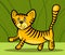 Cartoon illustration of little tiger