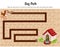 Cartoon Illustration of maze puzzle game showing dog and dog house, line tracing skills for kindergarten, preschool activity.