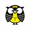 Cartoon illustration. Nice and kind owl