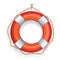 Cartoon illustration of red-white lifebuoy