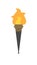Cartoon illustration Torch for games. Vector drawing object for app