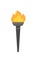 Cartoon illustration Torch for games. Vector drawing object for app