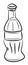 Cartoon image of Bottle Icon. Coke drink symbol