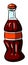 Cartoon image of Bottle Icon. Coke drink symbol