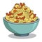 Cartoon image of bowl of cereal
