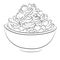 Cartoon image of bowl of cereal