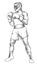 Cartoon image of boxer