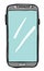 Cartoon image of Cellphone Icon. Smartphone pictogram