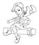 Cartoon image of female plumber