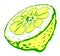 Cartoon image of half melon