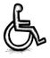 Cartoon image of Handicap Icon. Accessibility symbol