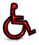 Cartoon image of Handicap Icon. Accessibility symbol