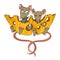 Cartoon image of mice with cheese