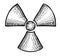 Cartoon image of Radio Active Icon. Radioactive sign. Radiation