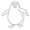 Cartoon image of surprised penguin