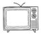 Cartoon image of Tv Icon. Television symbol