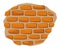 Cartoon image of Wall Icon. Wall brick symbol