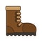 Cartoon industrial boot safety worker industrial design