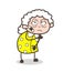 Cartoon Injured Old Lady Vector Illustration