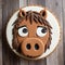 Cartoon-inspired Horse Head Cakes: Unique And Detailed Designs