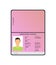 Cartoon International Male Passport for Tourism and Travel. Vector