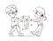 Cartoon isolated  graphic illustration of a brother abd sister gaving a fight over a stuffed teddy bear toy