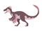 Cartoon isolated illustration velociraptor with dangerous claws