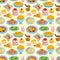 Cartoon Italian food seamless pattern