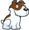 Cartoon Jack Russell Terrier Sitting