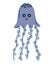 Cartoon Jellyfish. Sea Animal, underwater life. Perfect for children clothes design, banner, card.