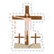 cartoon jesus christ nailed the cross - via crucis