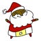 Cartoon of a jolly father christmas