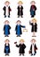 Cartoon Judge icon set